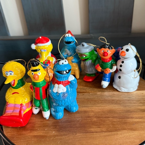 Vintage Sesame Street Ceramic Ornaments, Set of 8 - Picture 1 of 14